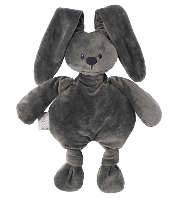  lapidou peluche lapin gris foncé 30 cm 